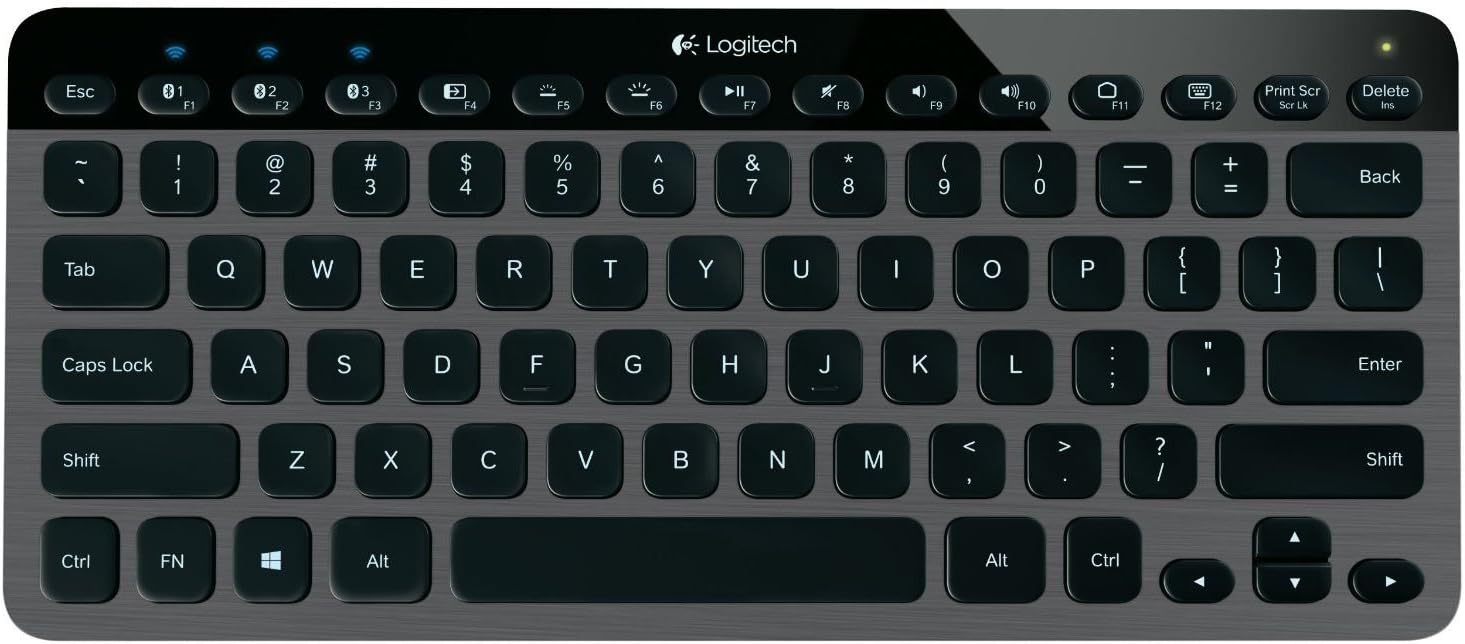 Logitech Bluetooth Illuminated Keyboard K810 for PCs, Tablets, Smartphones - Black (Renewed)