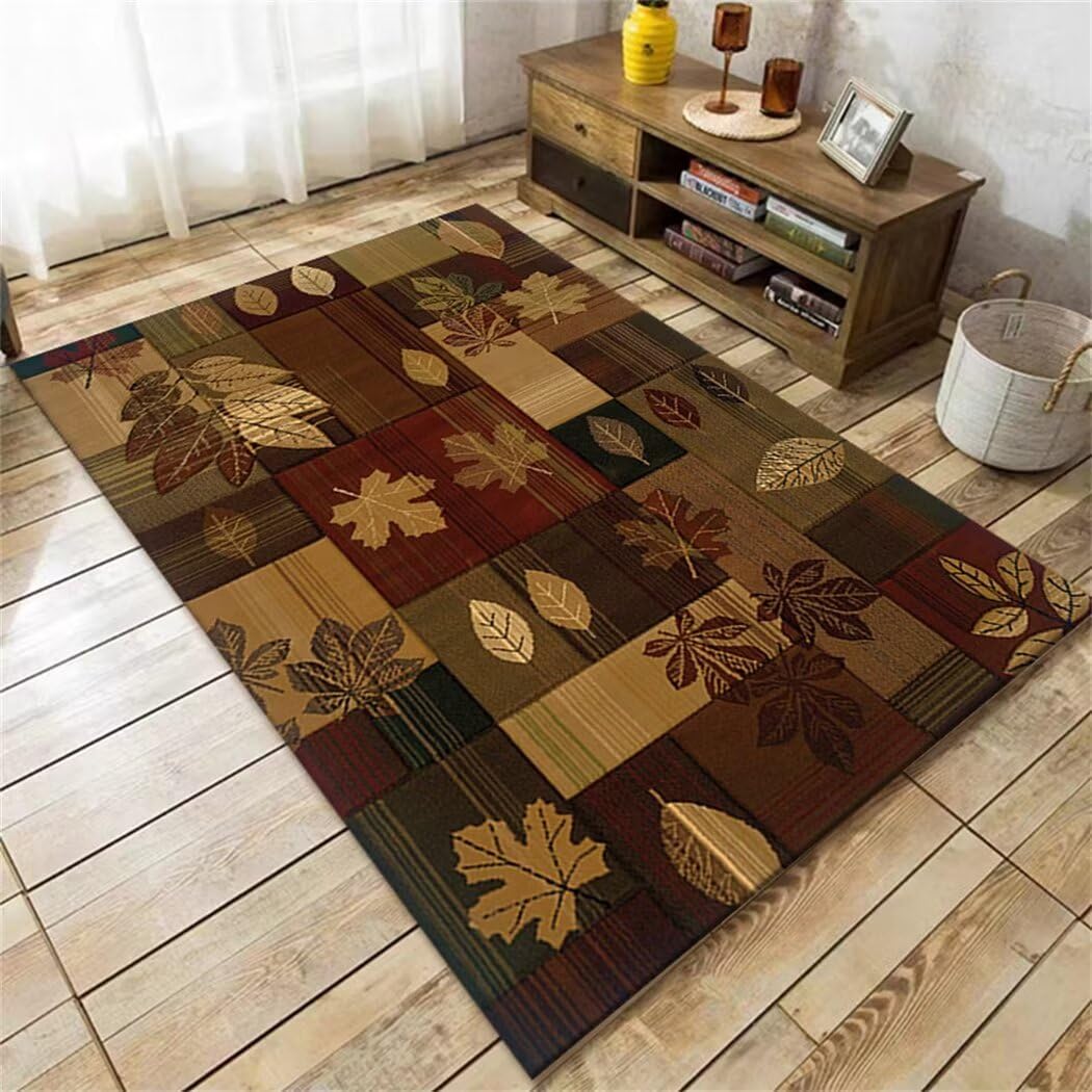 Tapis de salon rétro brun 200x250 pour sublimer la salle à manger