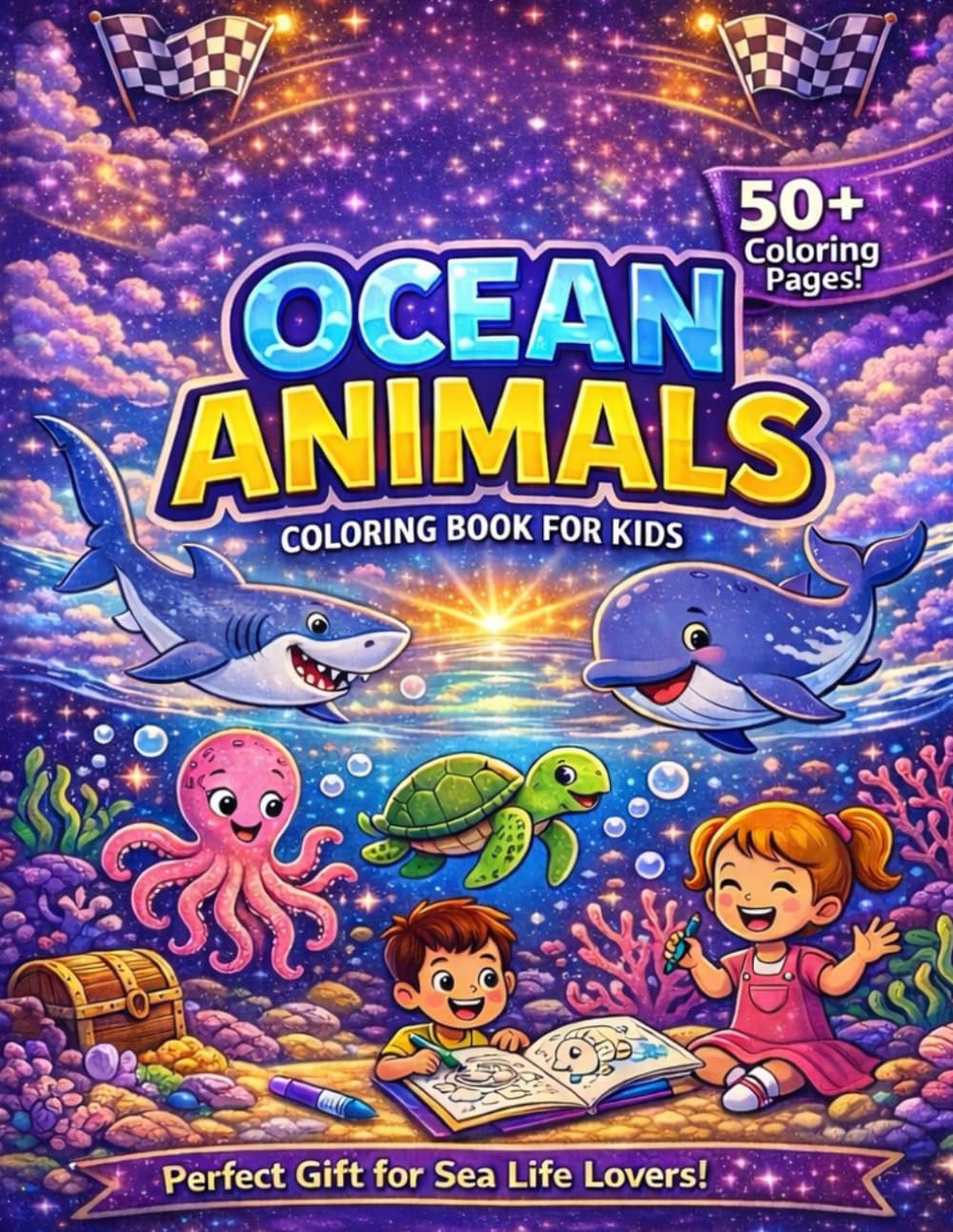 Ocean Animals Coloring Book for Kids (Gamza Coloring Series)