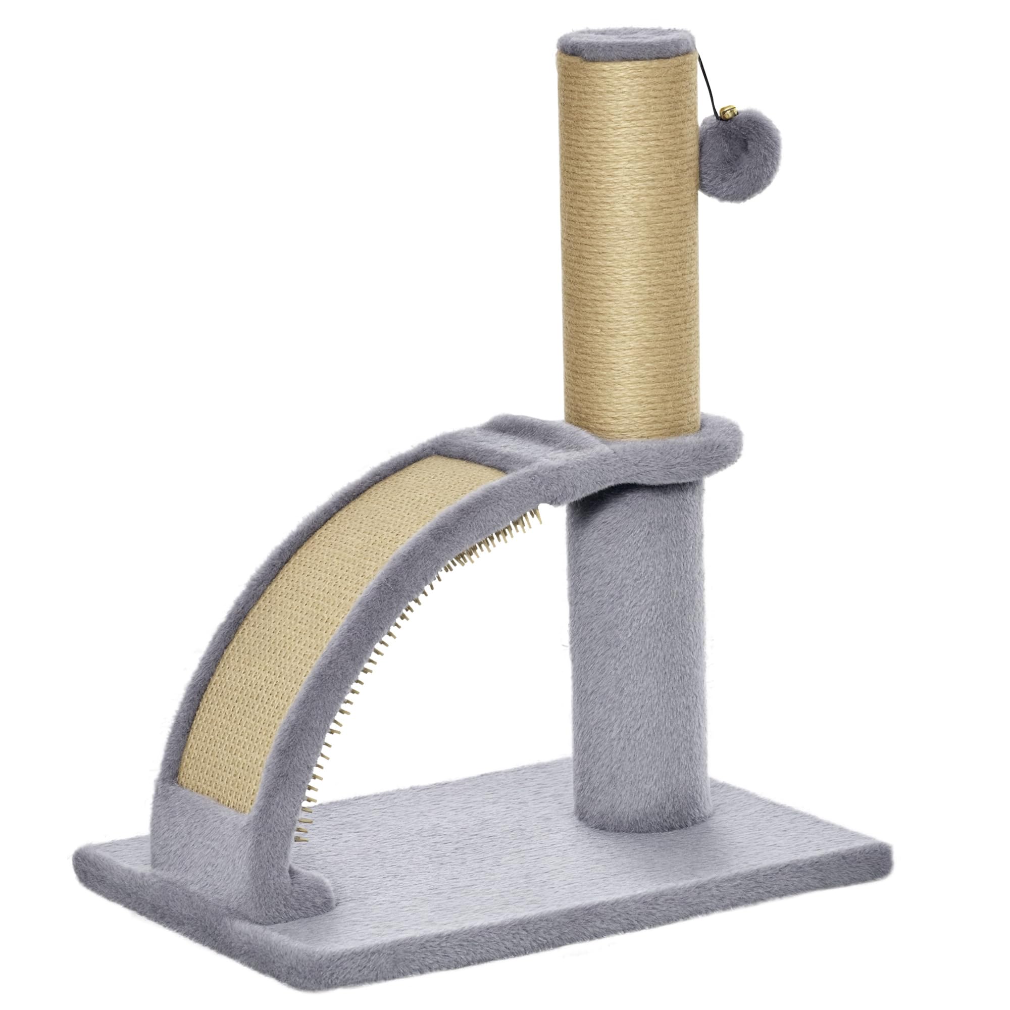 PAWHUT Cat Tree Climbing Activity Center with Scratching Massage in Grey