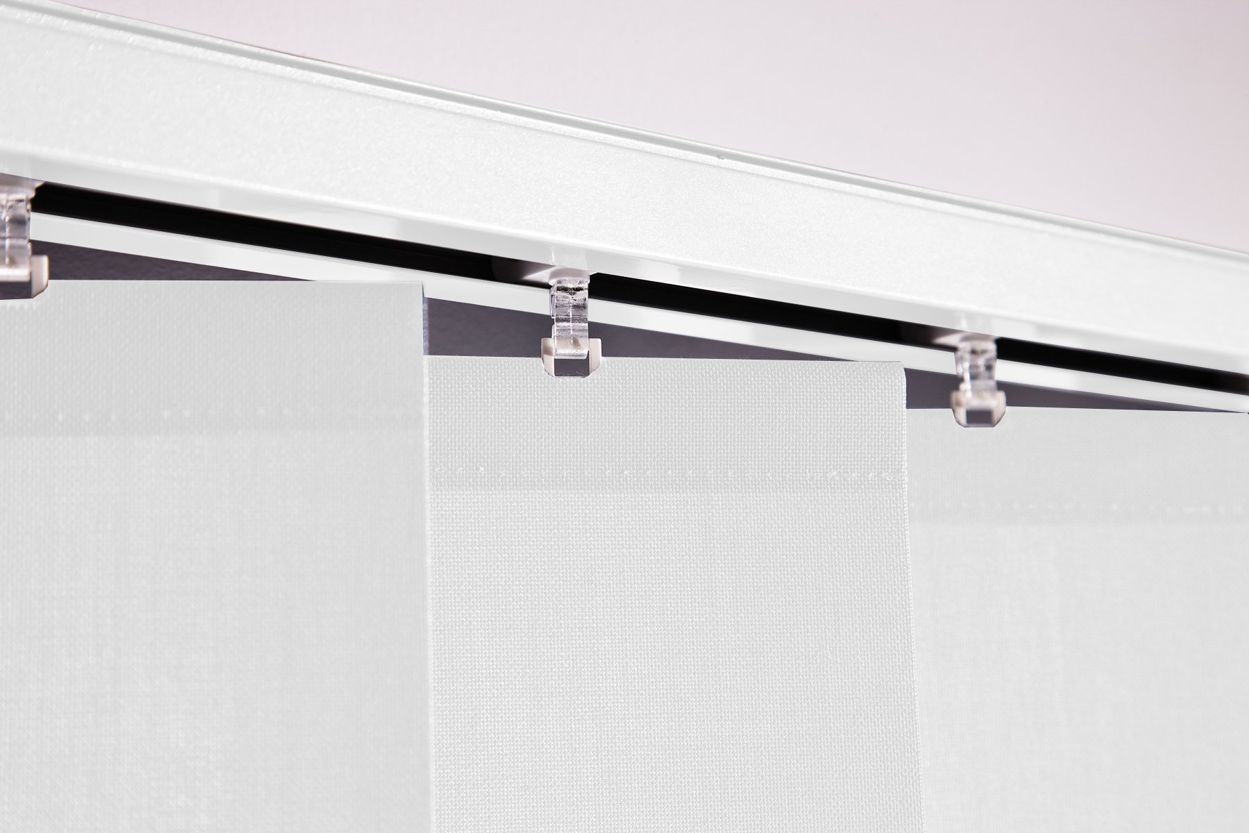 Lamellenvorhang Vertikaljalousie Weiß Lamellen Fenster Rollo Breite 100 bis 250 cm Länge 150 bis 250 cm Vorhang Flächenvorhang Schiebevorhang Streifenvorhang blickdicht halbtransparent (140 x 200 cm)