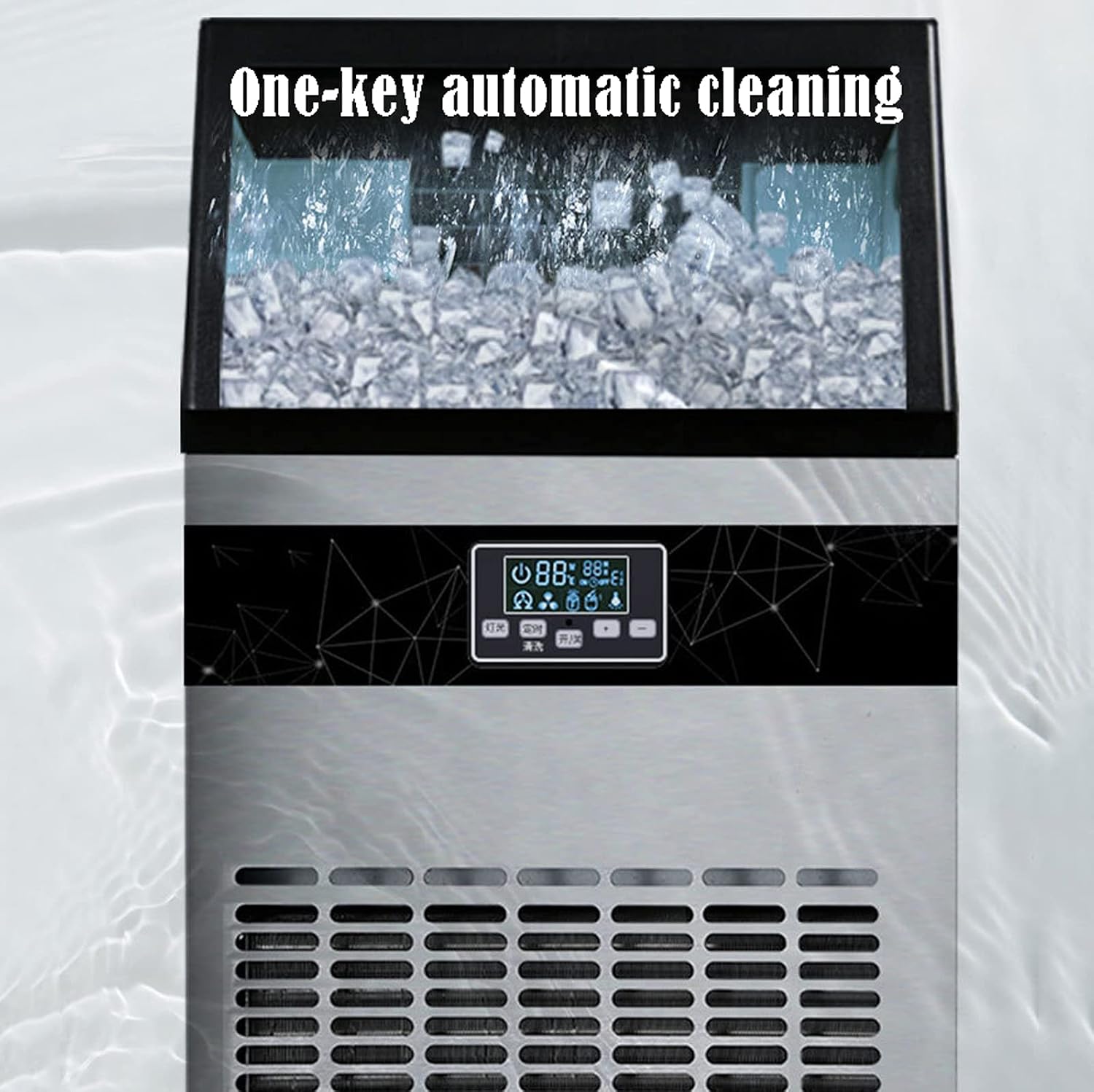 Ice Maker Machine for Countertop Nugget Portable Ice Cube Maker Machine Self-Cleaning Low Noise LED Display - Perfect for Water Bottles Mixed Drinks (C 78 ice Tray) (C 44 ice Tray)