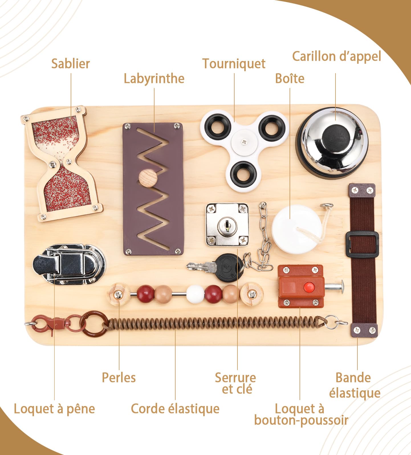 potatomato Planche d'activation pour Seniors - Entraînement ludique pour la motricité la mémoire et Le Bien-être – Jouet Montessori apaisant Contre l’anxiété l’autisme & TDAH
