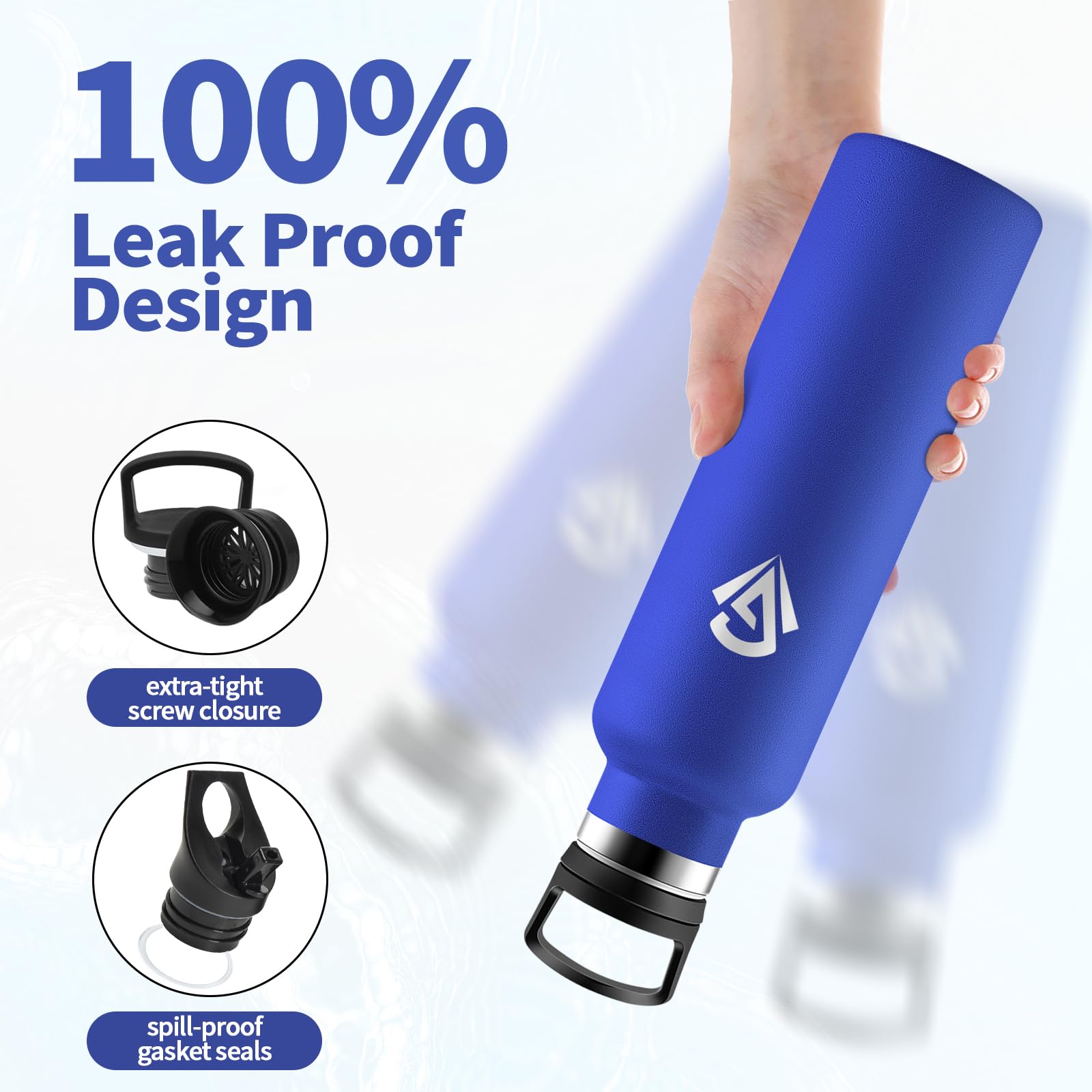 Borraccia Termica 750ml, Borraccia con Cannuccia, senza BPA, Termos a Doppia Parete, Riutilizzabile, Facile da Pulire, a Prova di Perdite, Borracce per Uffici, Palestra, Viaggio, Campeggio, Gym