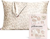 Vista 33 de Kitsch - Juego de 2 fundas de almohada de satén suave y refrescante, con cremallera, para cabello, piel y sueño de calidad, tamaño king de 19 x 36