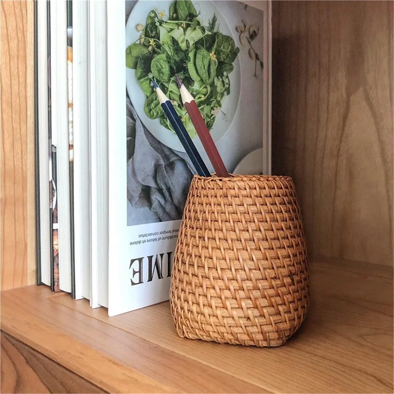 1 set di 3 organizer in rattan for la casa per Matite