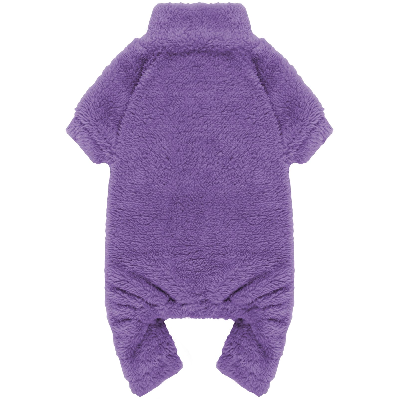 Fuzzy Dog Pajamas Turtleneck Pet Clothes Warm Soft Cozy Lightweight Pet Pjs Dog Sweaters for Small Dogs(Purple-XXS)