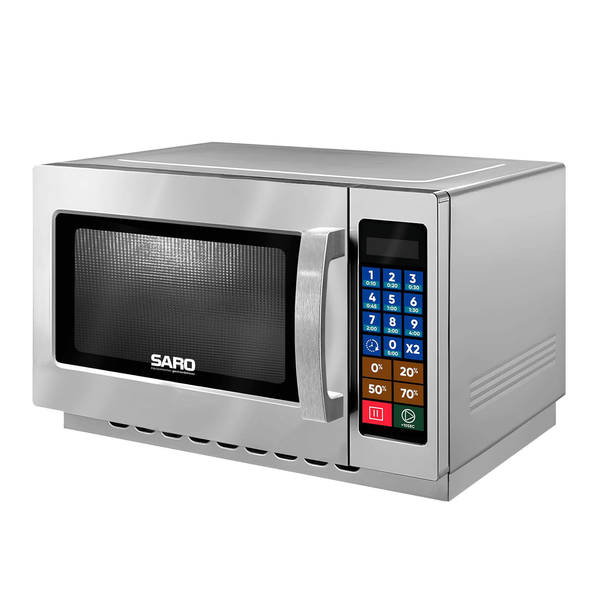 SARO Commercial Microwave Oven Stainless Steel 34L 1 2 Cu Ft Capacity 1000W Digital Controls 100 Recipe Memory