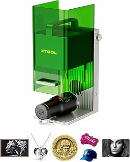 xTool F1 2-in-1 Dual Laser Engraver, Lightning Speed Portable Laser Engraving Machine, Ultra HD Fiber Laser Engraver for Jewelry, Metal, Wood, Leather