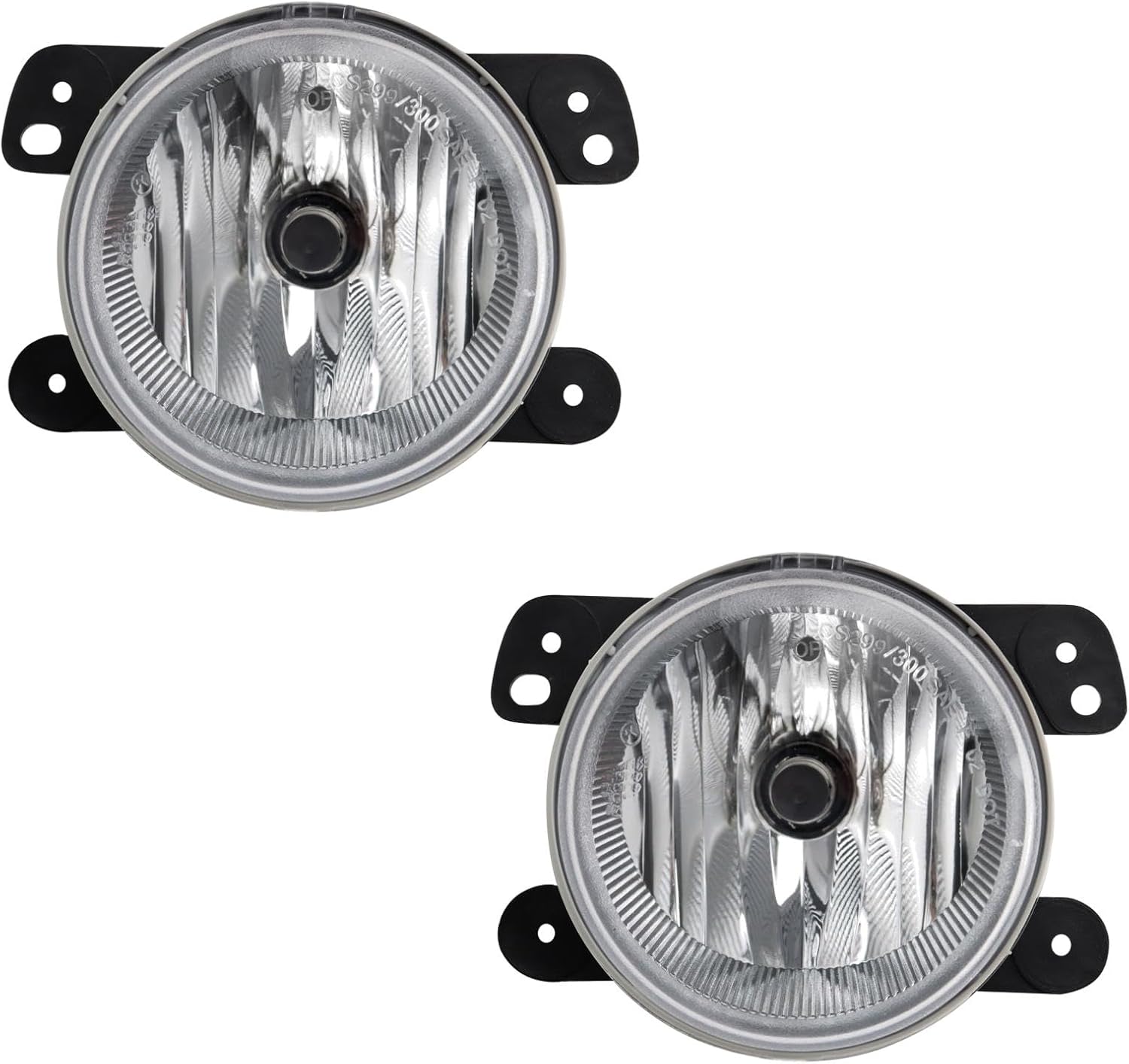 TRQ Fog Light Set Driver & Passenger Side Compatible with 2005-2010 Chrysler 300 2006-2009 PT Cruiser 2009 Dodge Journey 2005-2008 Magnum 2007-2010 Jeep Wrangler CH2590109