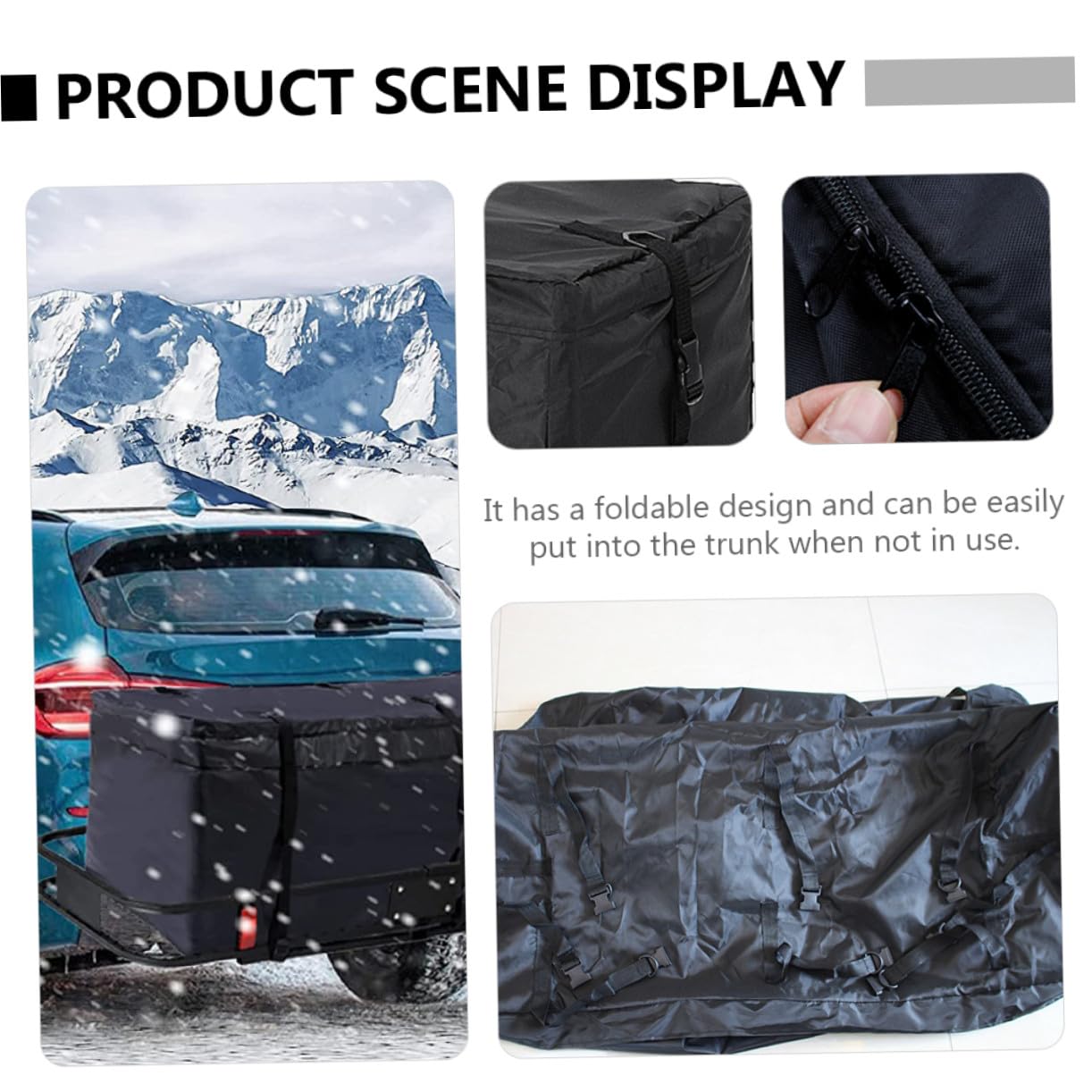 TOYANDONA Dachgepäcktasche mit 11 Kubikfuß Fassungsvermögen und Tragbarem Design aus 600d Oxford Stoff für Auto Dachträger und Fahrzeuggebrauch