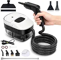 Vaporizador e Higienizador Vapor, Limpador A Vapor Pressurizado de Alta Temperatura Portátil 2500W Tanque Portátil de 110V 1600Ml para Carro de Banheiro de Cozinha (Branco) LP-060
