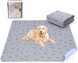 Pack of 2 Highly Absorbent Puppy Pads, 80 x 92 cm, Waterproof and Washable Puppy Training Pads, Non-Slip Dog Blanket for Sofa and Floor