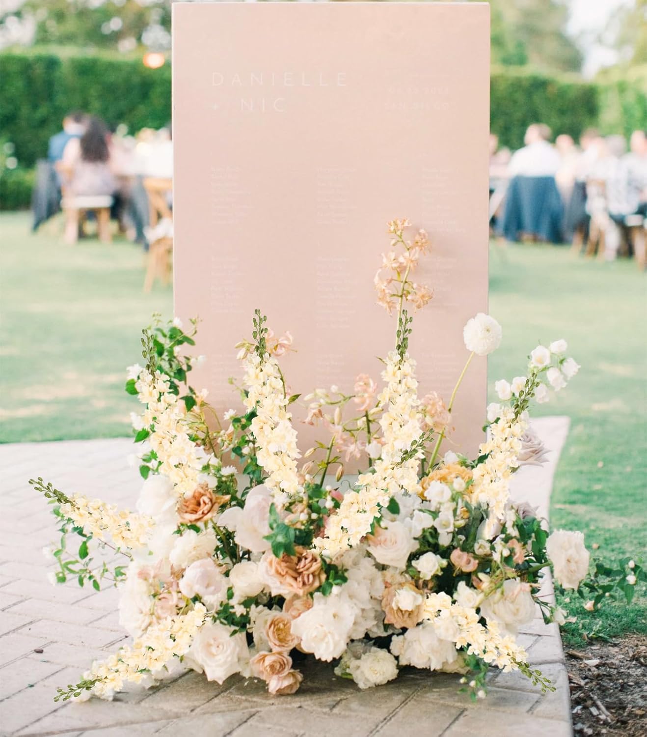 IPOPU 43.3" Delphinium Artificial Flowers 5PCS Faux Delphinium Flowers Larkspur Long Stem Artificial Flowers for Wedding Table Centerpieces Home Garden Decor(Champagne) - Image 4