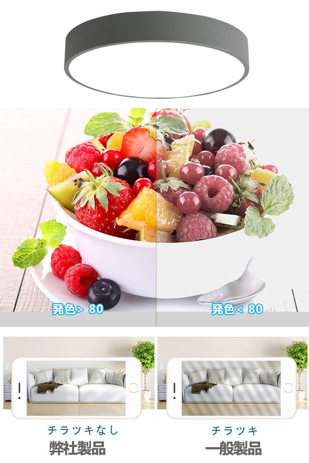 Amazon.co.jp : シーリングライト led 30W ~6畳用 昼光色(6000k