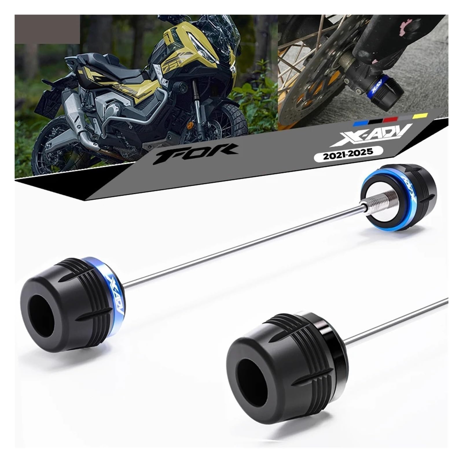Protector Deslizante De Horquilla para Eje De Rueda Delantera Y Trasera para Hon&da 750 X-ADV 750 XADV X XADV750 ADV 2021-2025 Deslizadores de Discos
