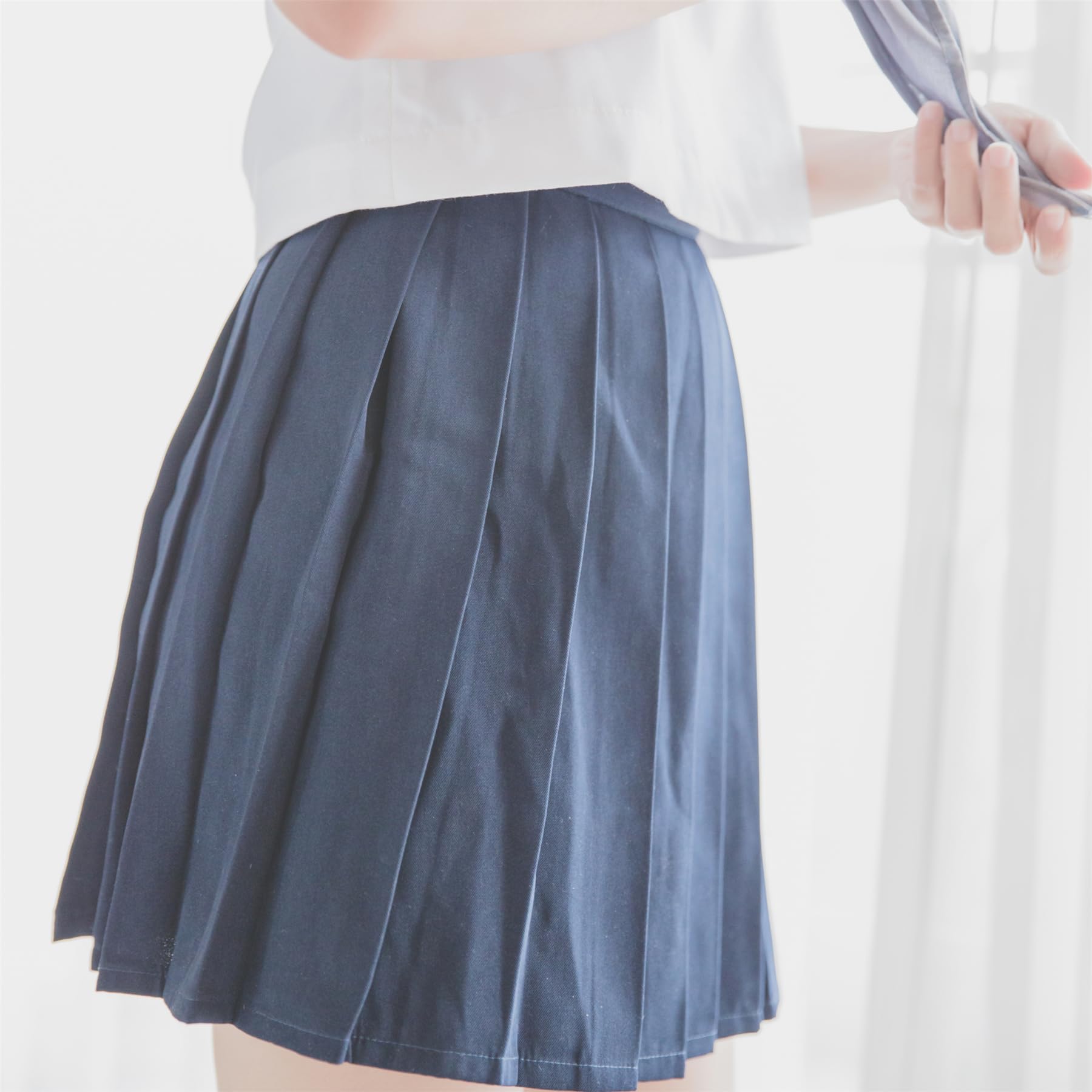 Vestito da scuola con gonna a pieghe a tutto tondo elasticizzata, per ragazze Grigio 15-16 Anni