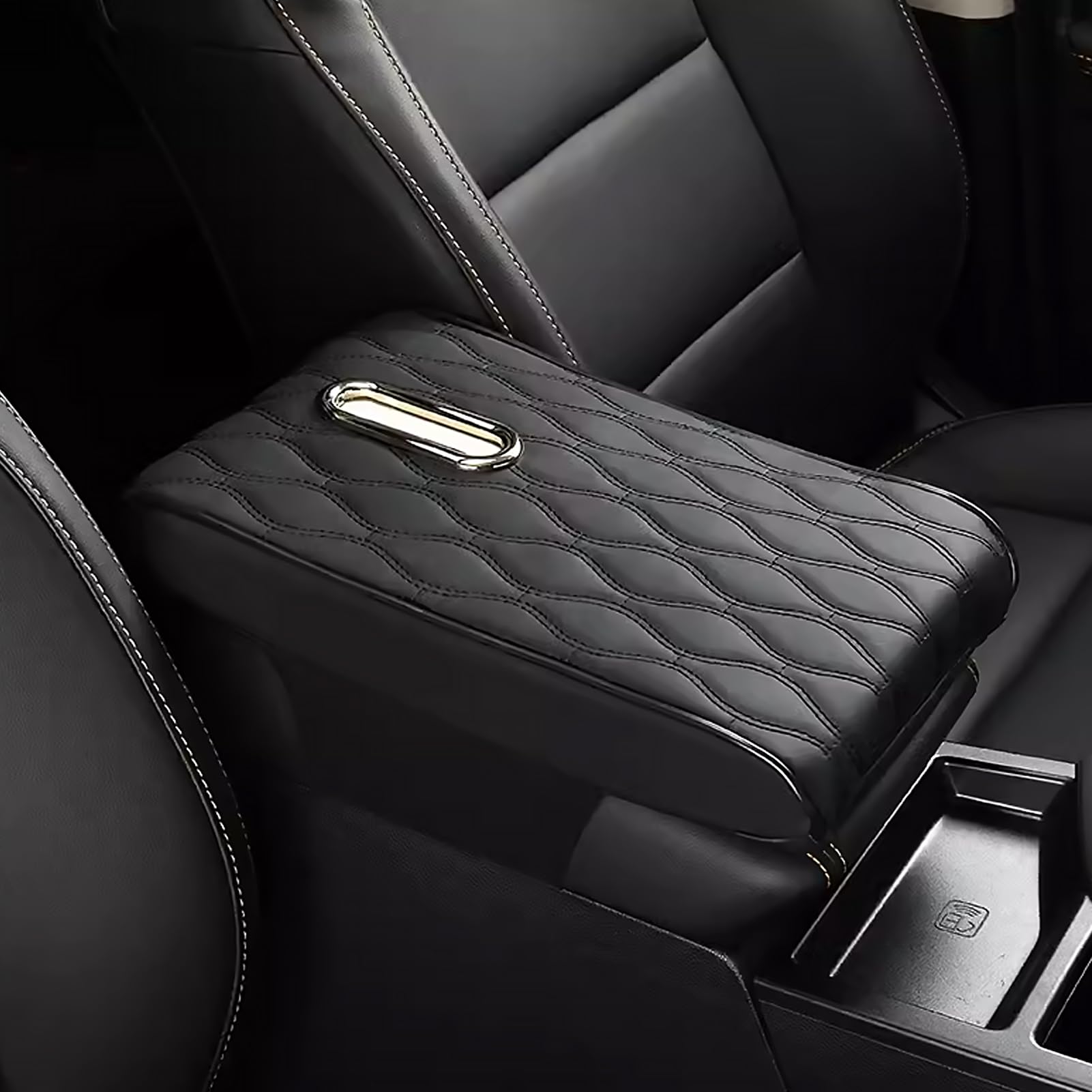 HNZZT Car Armrest Protector for Nissan Patrol GR GY62 Y62 GY61 Y61 1997-2020 2021 Anti-Slip Car Armrest Pad,Soft Breathable Car Armrest Center Console Pad,Armrest Box Protection,A