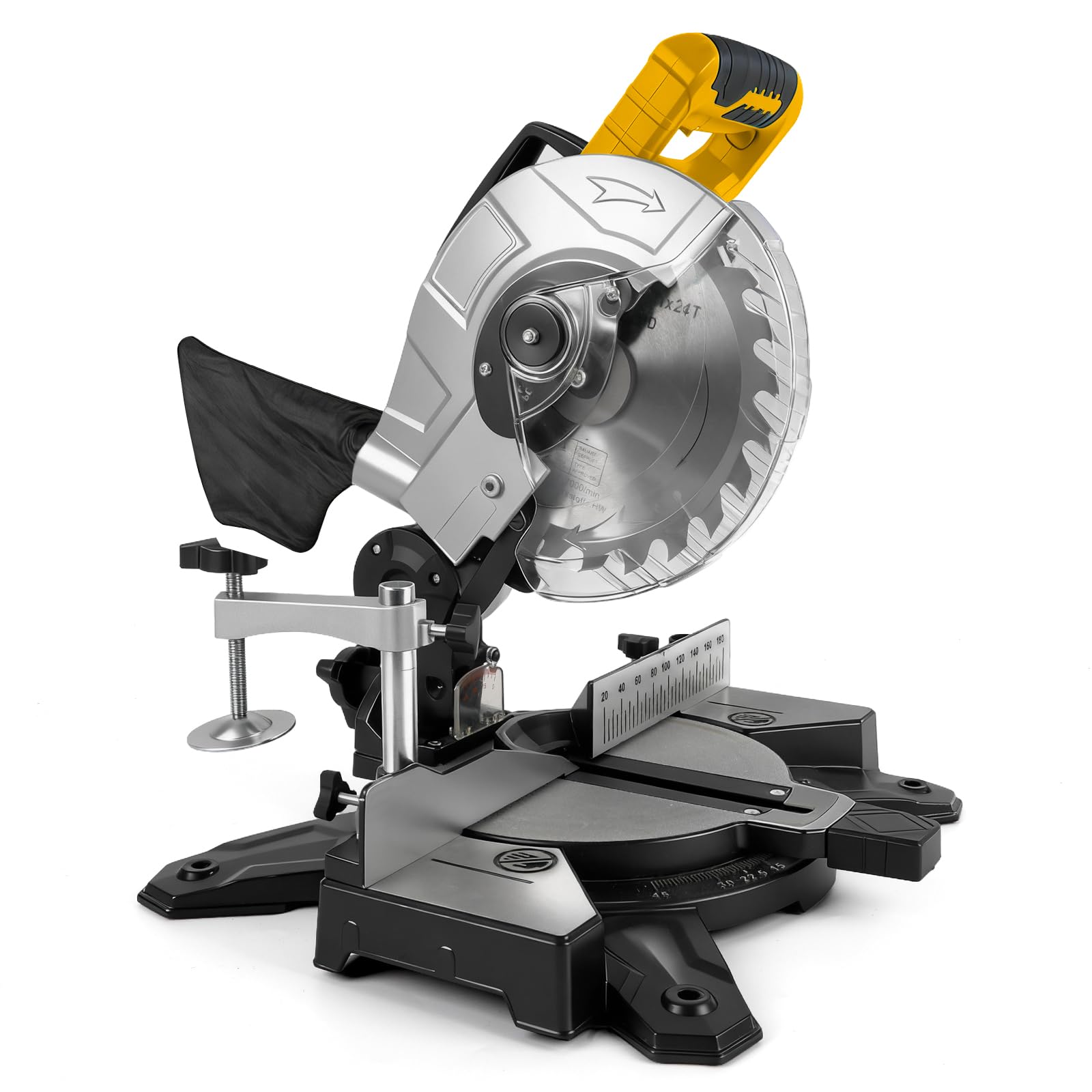 Roadtime Sierras ingletadoras para DeWalt 20V baterías(sin batería),Tronzadora e ingletadora hoja de sierra Ø 210 mm,cabeza de sierra inclinable 0–45°,Para Madera PVC Aluminio Metales Blandos
