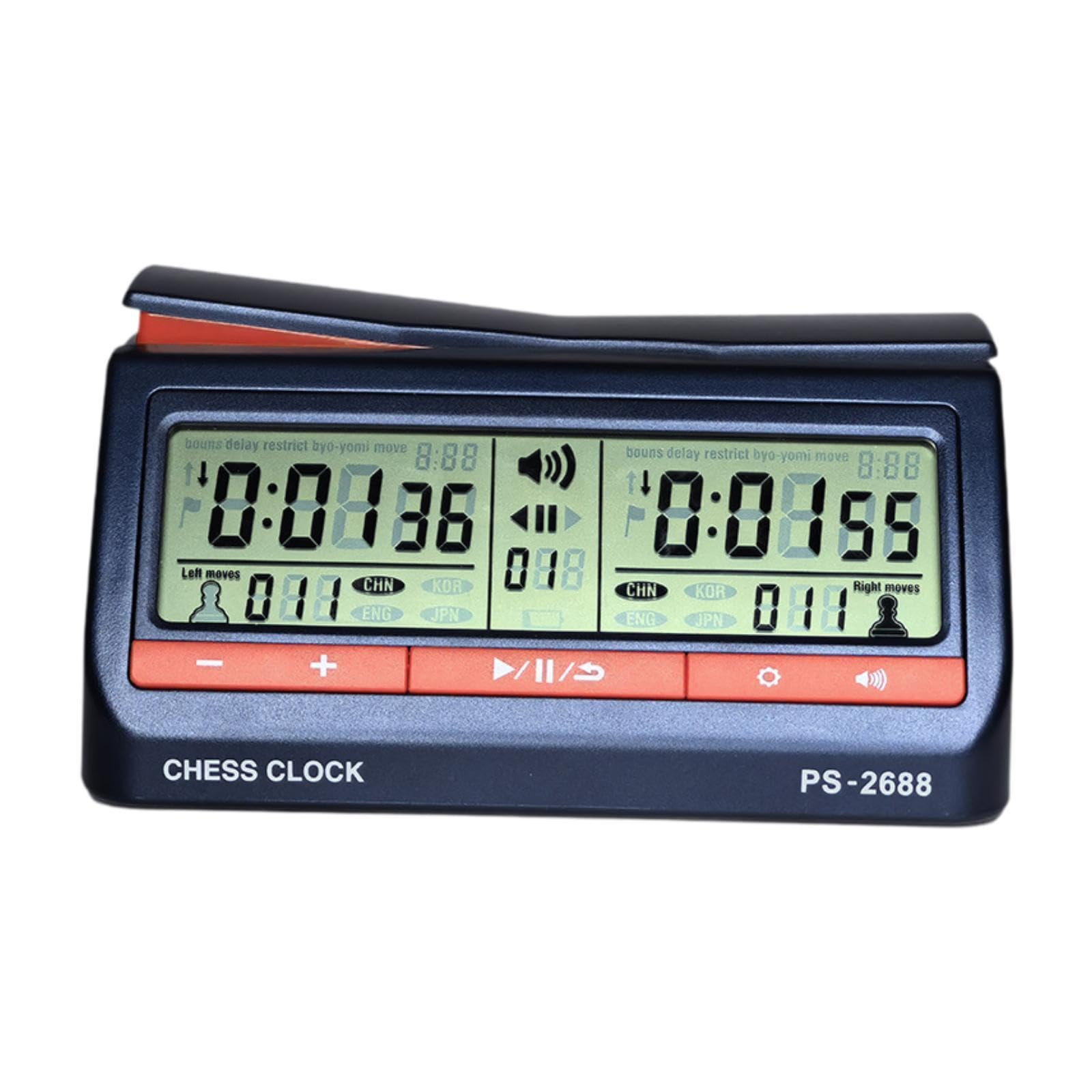 Orologio Scacchi Digitale Timer Professionale Accessori Giochi da Tavolo Cronometro Leggero Materiale PP Funzione Memoria Adatto per Tornei
