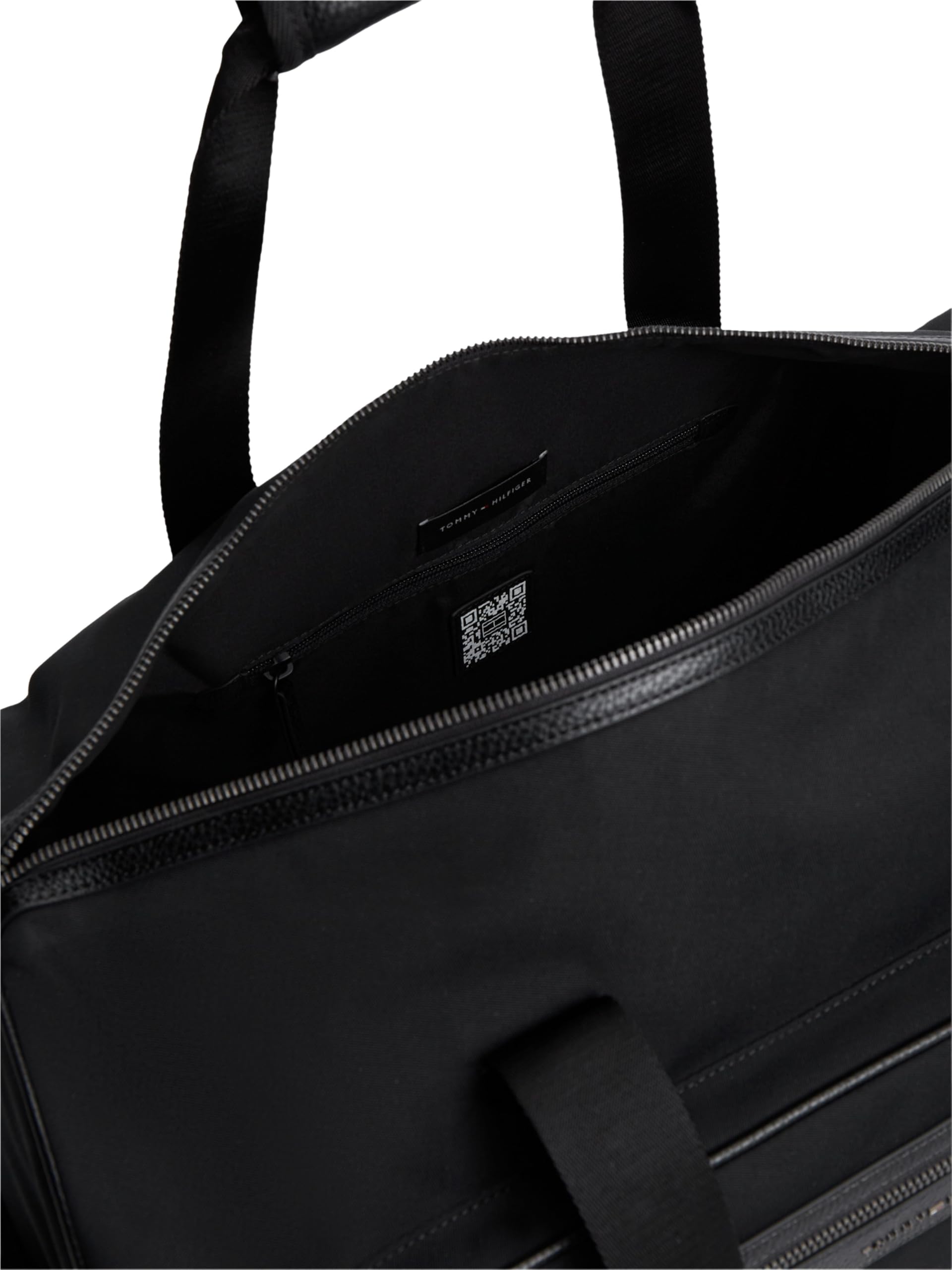 Tommy Hilfiger Herren Weekender Reisetasche Repreve Duffle mit Crossbody-Riemen, Schwarz (Black), Einheitsgröße