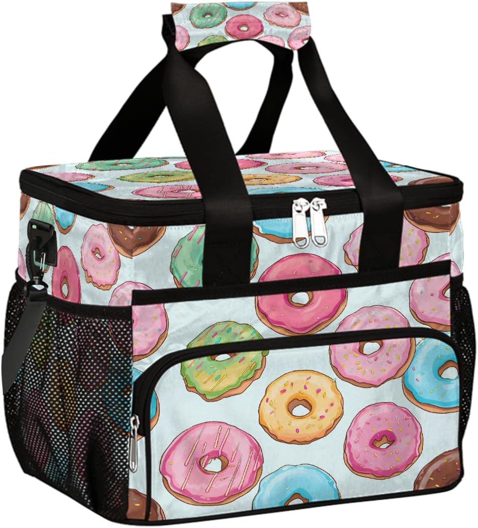 Large Insulated Lunch Bag for Women Men Waterproof Leakproof View Bigfoot Green Lunch Box with Adjustable Reusable Cooler Cooling Tote Freezable Meal Prep Pail for Picnic, Office Work