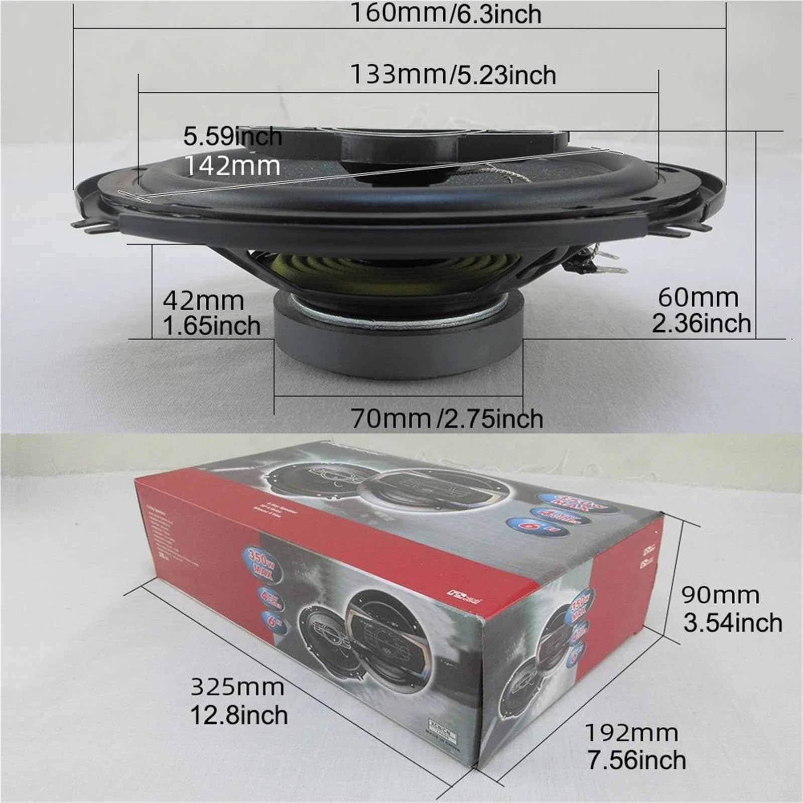 2 szt. 6 cali (2X350 W) 700 W 4-drożny głośnik współosiowy HiFi do samochodu z osłoną przeciwpyłową i kablem audio, pełna częstotliwość drzwi samochodu