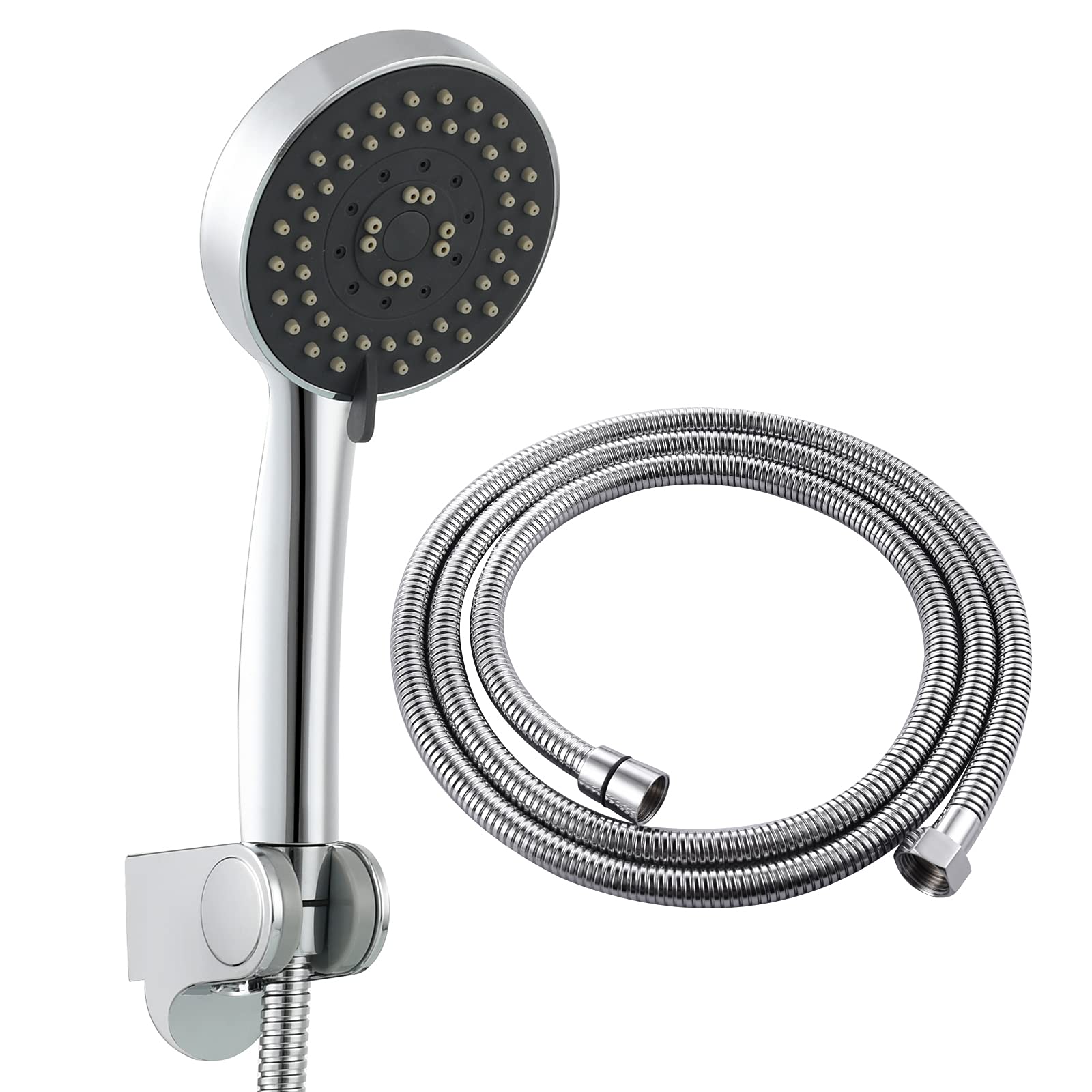 Alcachofa de ducha con 5 pulverizadores M universal con manguera y soporte BS144CF flujo de agua fácil experiencia de baño