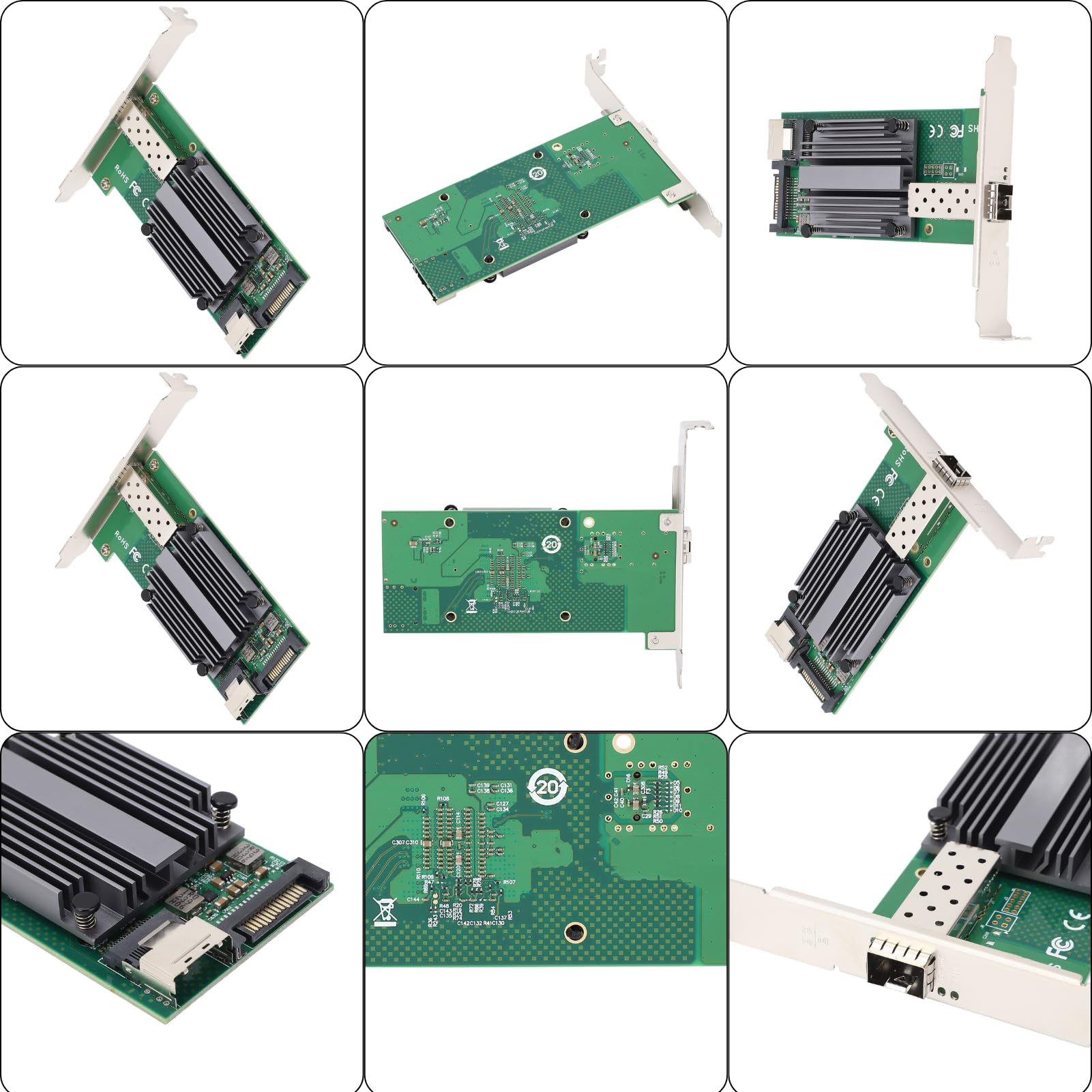10 GB Singolo SFP+ Scheda di Rete Ethernet M.2 a 10 GB B+ M Chiave 82599en -1 Single SFP+ Server di Controllo Industriale Scheda NIC per Winds 7/8/10