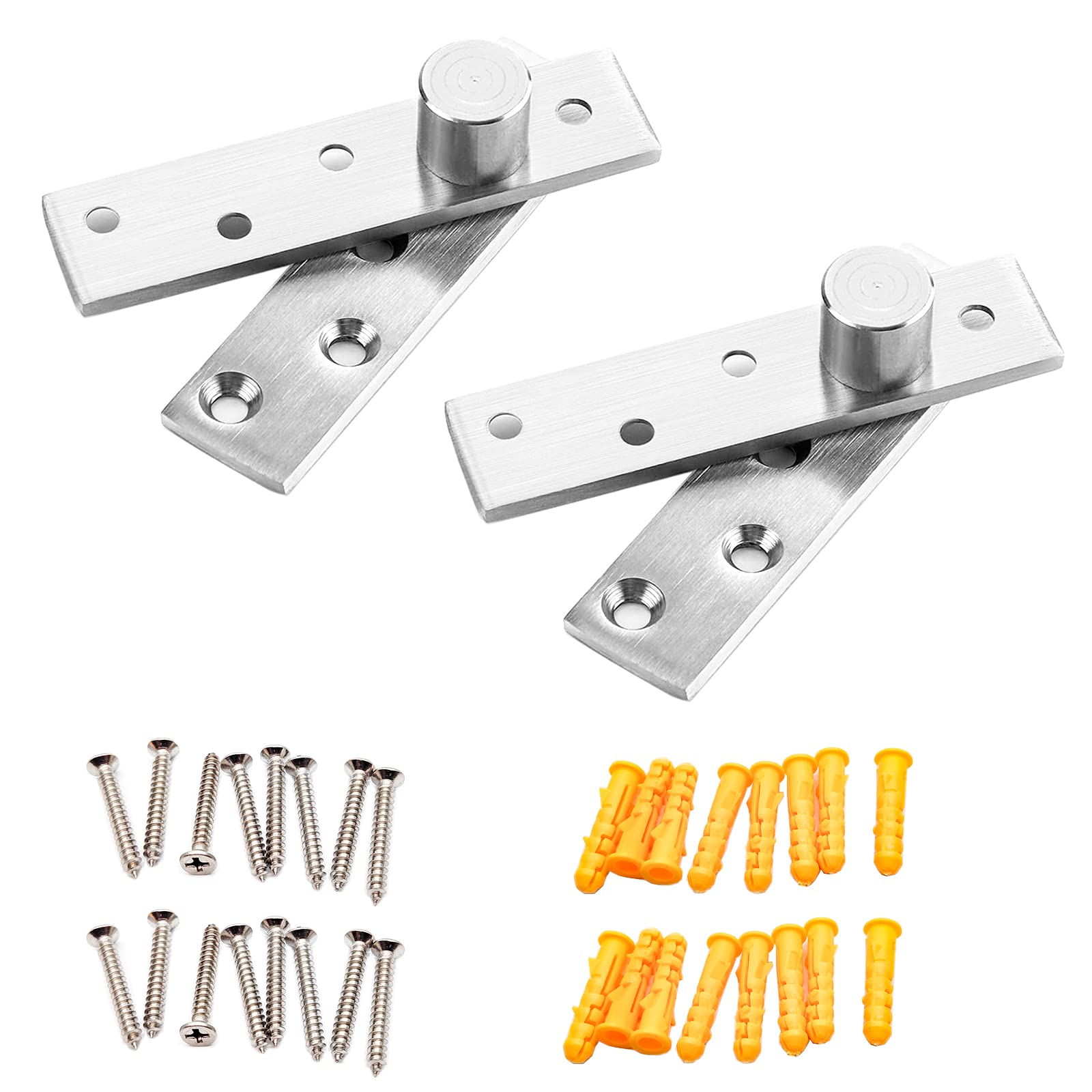 Buy 75mm/3Inch Hidden Door Pivot Hinges 360 Degree Stainless Steel Rotation OffsetAxes Door