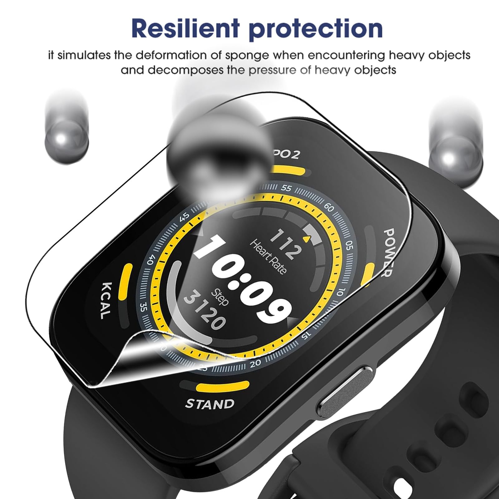Film Protecteur Hydrogel Pour Amazfit Bip 6 (Écran 1.97") - Lot De 5 - TPU Flexible, Anti-Rayures, Auto-Cicatrisant - 8