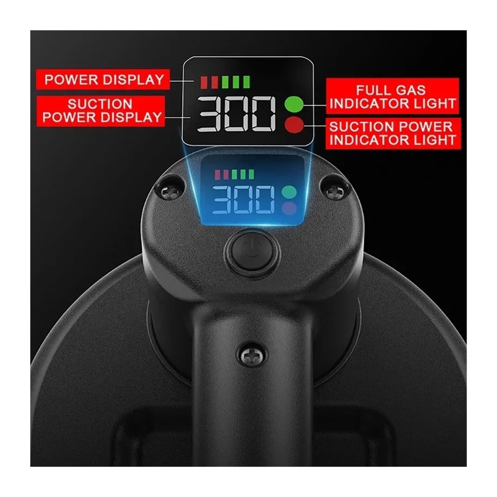 Ventosa de vacío eléctrica, ventosa alta resistencia, recargable por USB 300KG Elevación de paneles de madera(1Pcs-Type-C Charging)