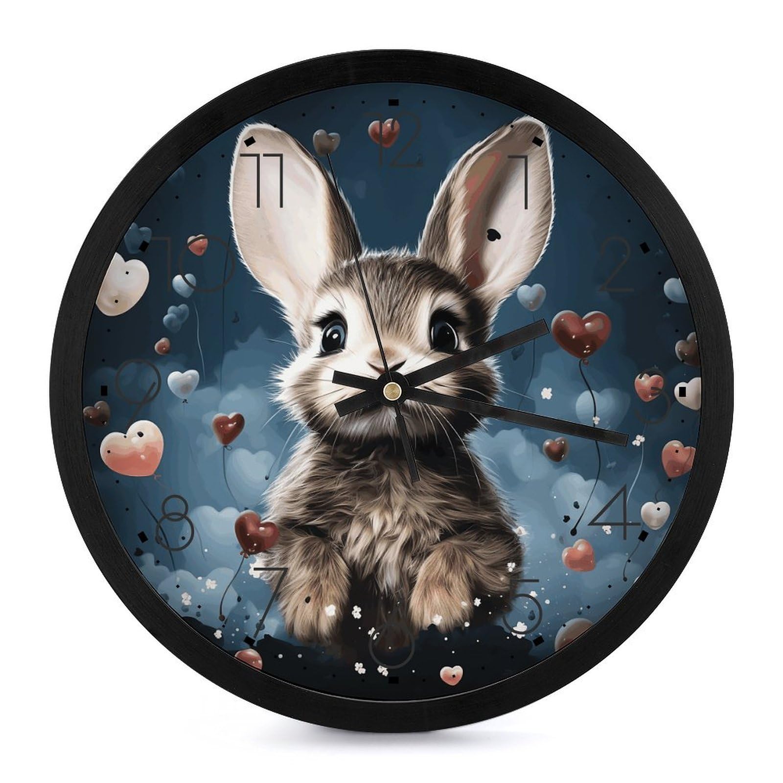 Horloge murale moderne lapin pour chambre d'enfant et salon chic