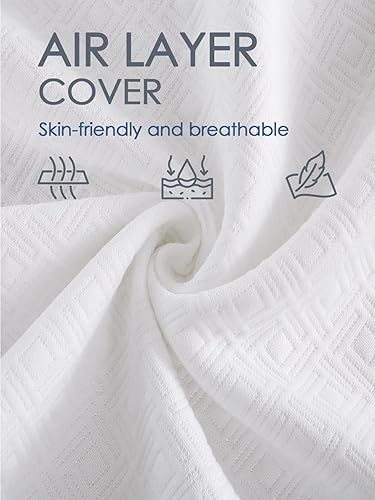 Miniatura 3 de Cubrecolchón de espuma viscoelástica de 3 pulgadas, tamaño King, cubrecolchón de gel suave prémium para un sueño fresco, diseño antideslizante con