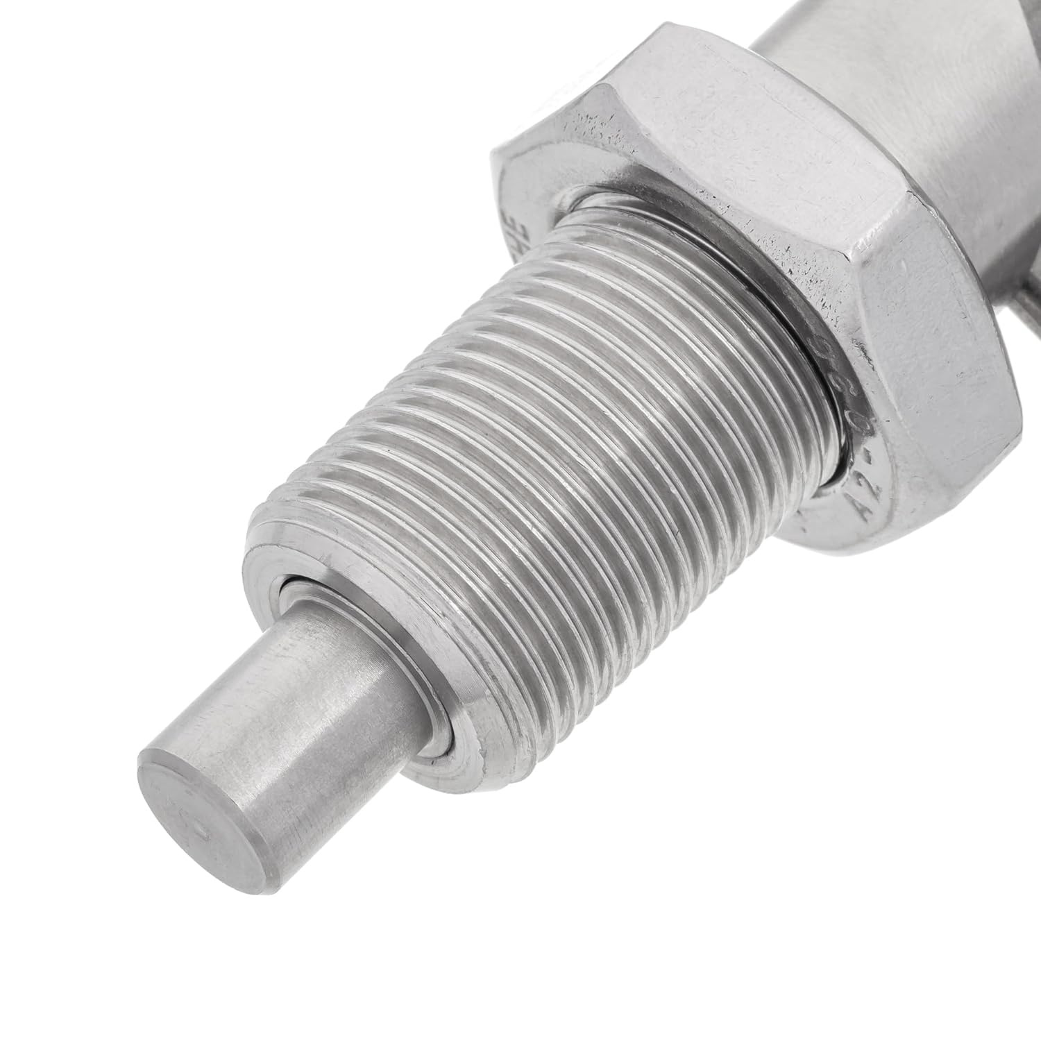 M20 x 1.5 x 37mm Thread 10mm Pin Diameter Lever Indexing Spring Plunger with Stop Notch - Stainless Steel L-Shaped Retractable Locking Bolt Knob Threaded Index Mechanism Accessory Tool