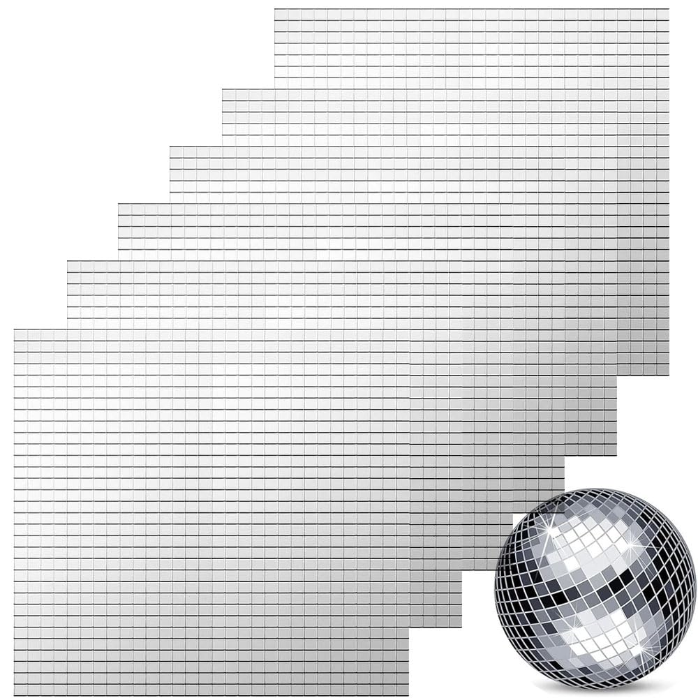 6400 Pièces Miroir Autocollant Mosaïque Carré 5 X 5 Mm Mini Miroir Décoration Bricolage
