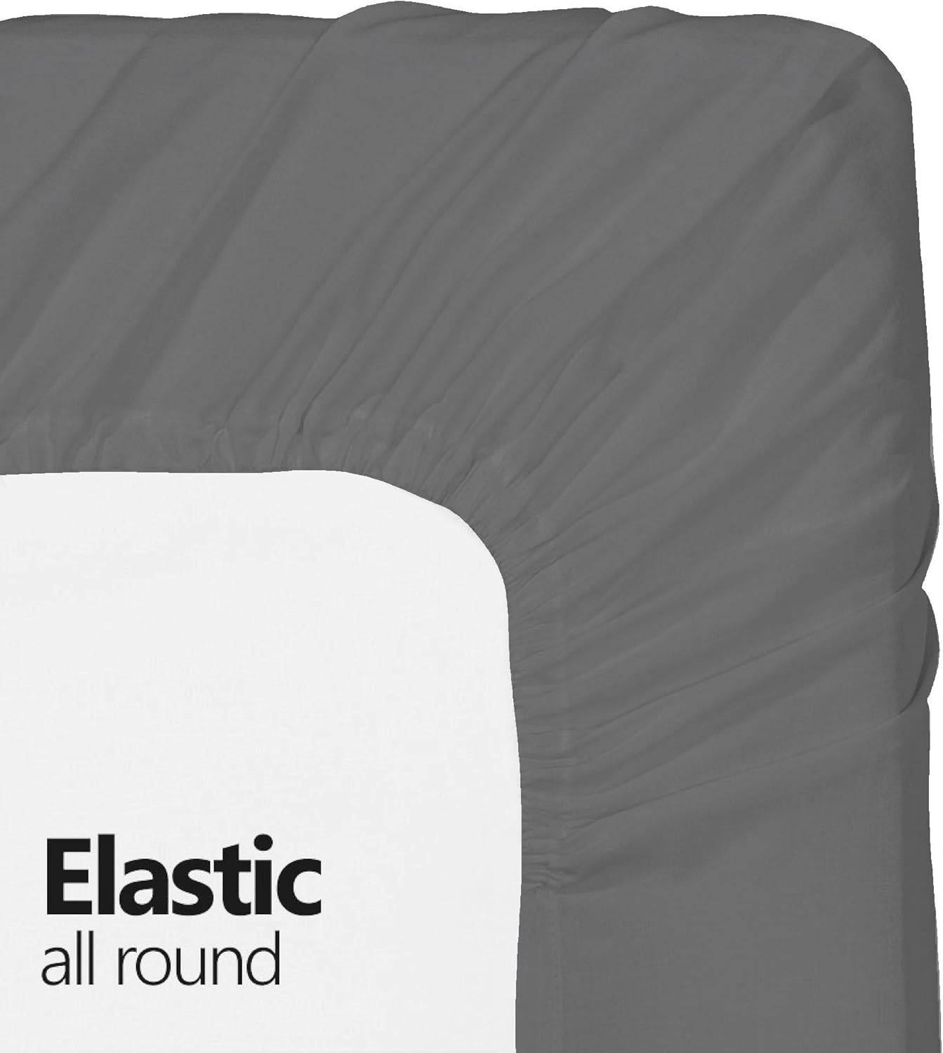 Knit Jersey 100% Cotton 2 Twin XL Fitted Bed Sheets (2-Pack) Soft and Comfy - Twin Extra Long, 15" Deep Pocket, 39" x 80" Great for Dorm Room, Hospital and Split King Dual Adjustable Beds (Grey)