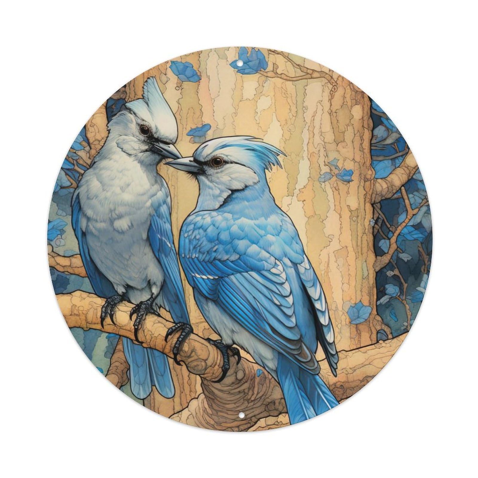 Animal Artwork Blue Macaw Parrot Metal Tin Sign