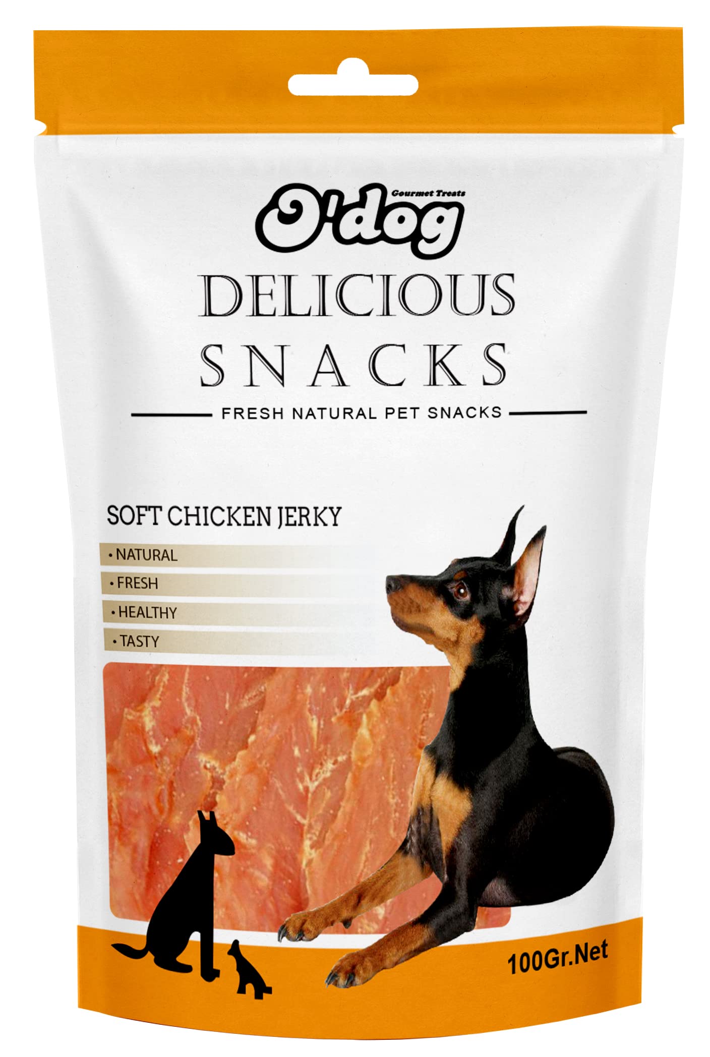 Pets Empire O'Dog Chicken Slice Jerky Treat for Dogs (100gm)| Fully Digestible, Natural Delicious and Healthy Treat | Natural Puppies & Adult Dog Treat | No Artificial Colours or Preservatives