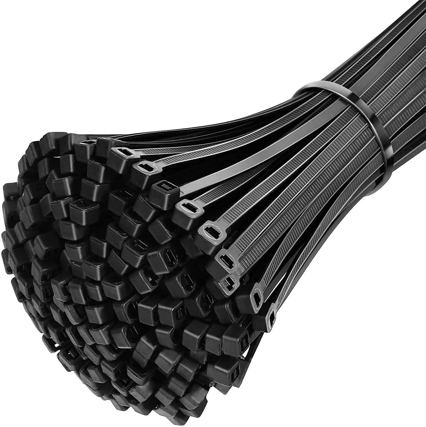 Ukcable-Ties Black 200X Cable Ties 300Mm X 4.8Mm Strong Nylon Zip Tie Wraps (Black)