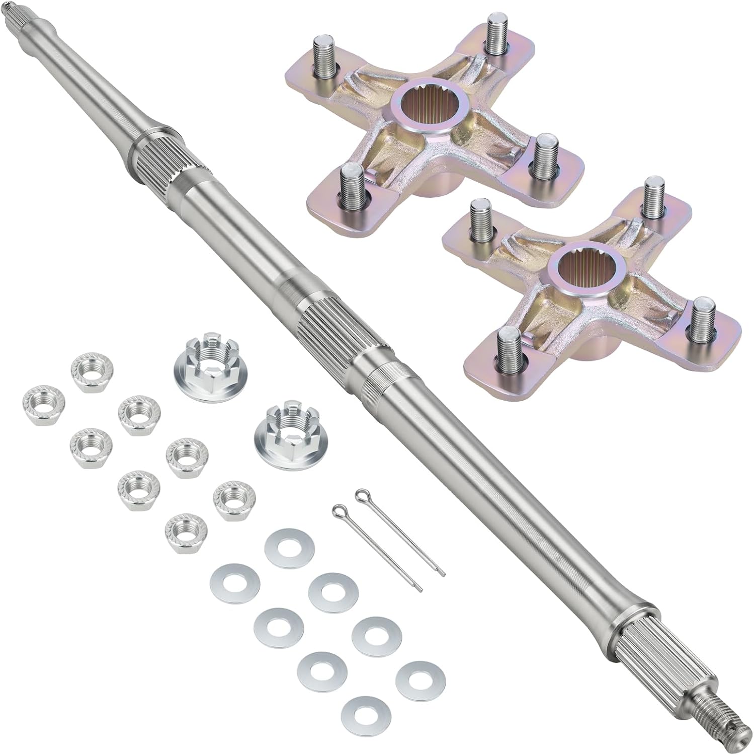 M MATI Rear Axle Shaft & Wheel Hubs Kit for Yamaha R-aptor 350 YFM350 2004-2013 5YT-25381-10-00 1PE-F53K0-00-00