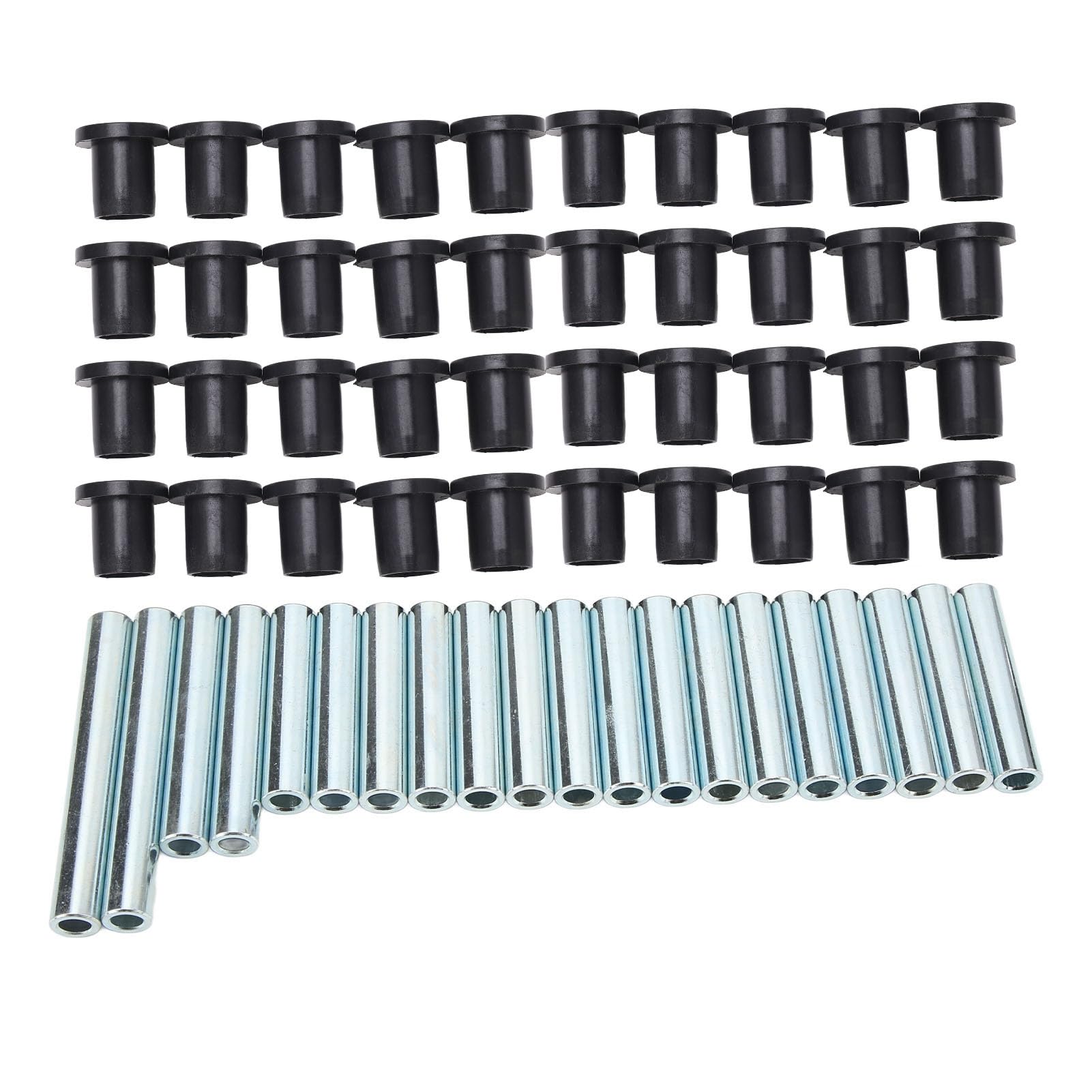 Zestaw tulei wahacza sterującego 60 szt. Czarne tuleje zawieszenia o niskim zużyciu zamiennik dla Polaris XP 800 2010 2014 Stal i materiał ABS 7501097