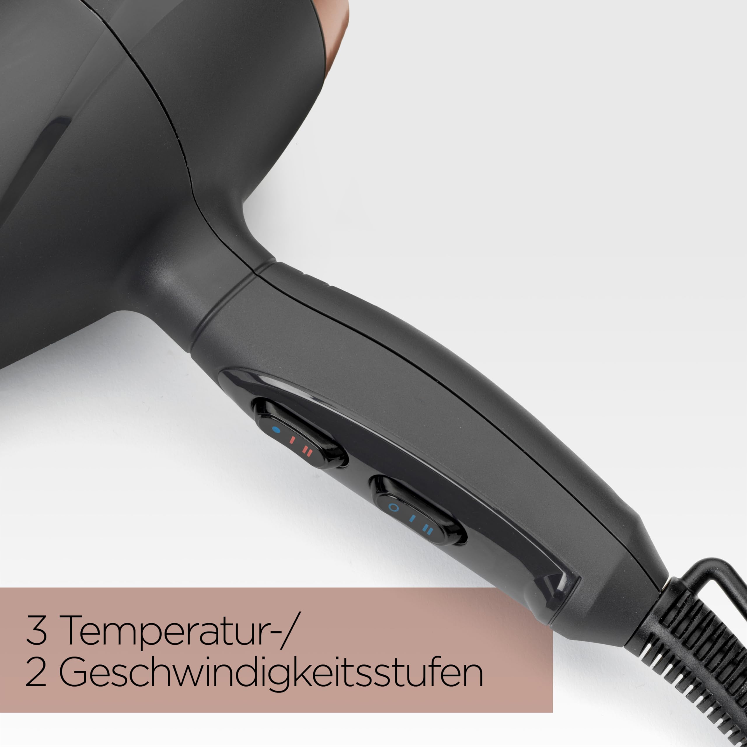 BaByliss Smooth Pro Föhn mit Diffusor – Leistungsstarker 2100 W Fön, hergestellt in Italien, Ionen-Technologie mit Anti-Frizz, 3 Temperaturen & 2 Geschwindigkeitsstufen, Schwarz, 6709DE