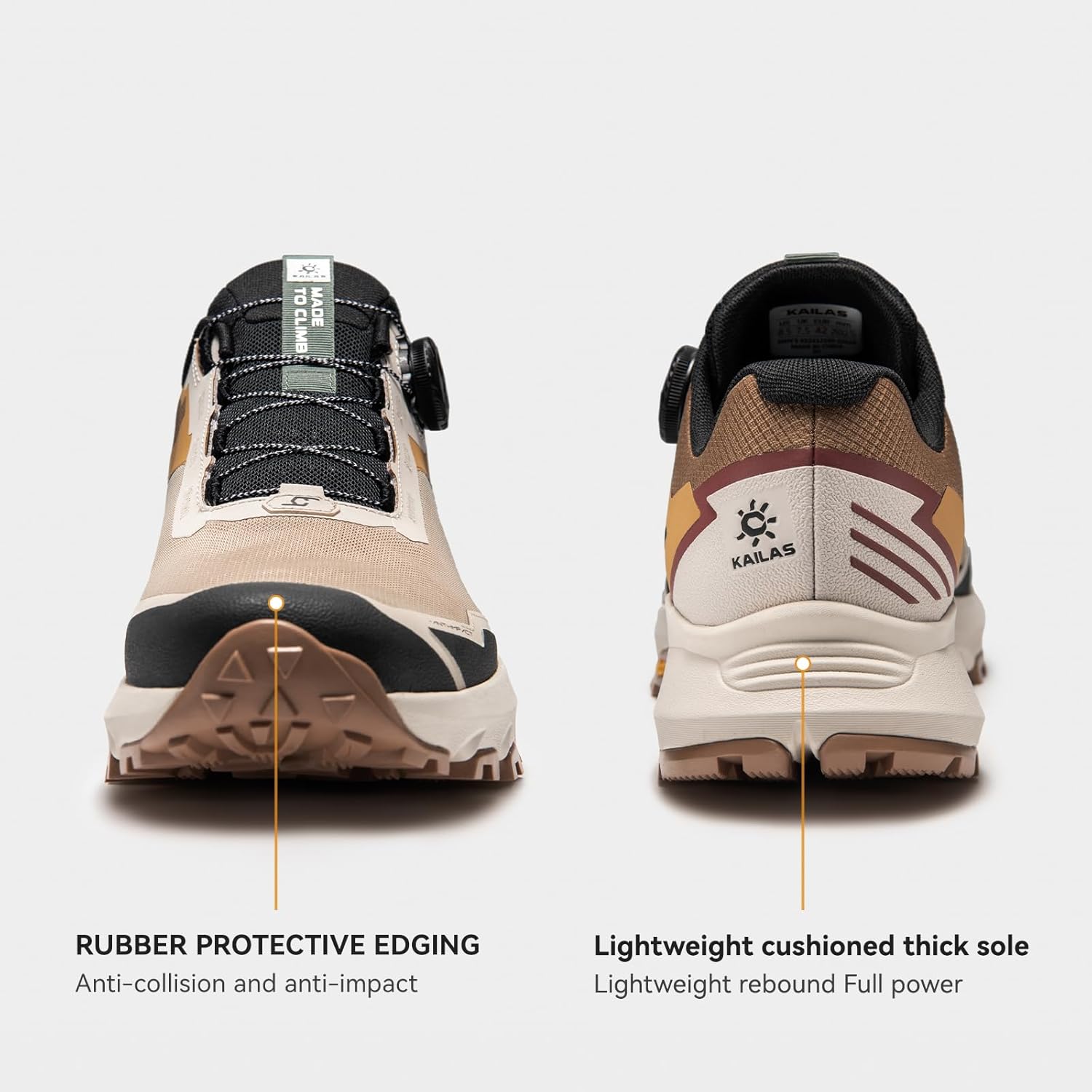 KAILAS Men's Kuocang BOA Hiking Shoe Breathable V Sole Non-Slip Shoes Lightweight Low Height Outdoor Trail Trekking Shoes - Image 6