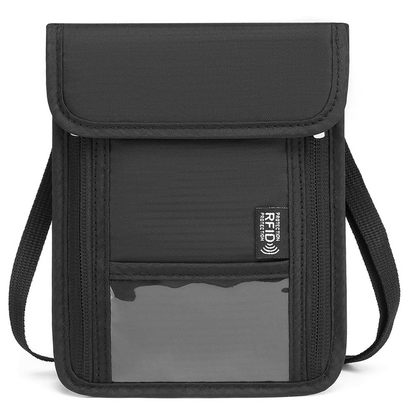 Kalttoy RFIDS Blocking Stash Neck Wallet, Lightweight Travel Pouches + Passports Holder for Women Men Holds Phone, Cash, Cards, Keys Travel Neck Pouches for Passports and Documents