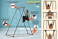 Vista 4 de KT High and Foldable Pull Up Dip Station Power Tower Stable Adjustable Multifunctional Exercise Machine Durable Home Gym Strength Training Fitness