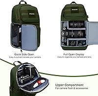 Vista 3 de MOSISO Bolsa de hombro para cámara, bolsa táctica para cámara réflex digital/réflex/sin espejo con soporte para trípode y almohadillas modulares