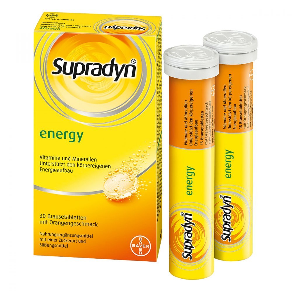 Bayer Vital GmbH Supradyn 30 Brausetabletten mit Orangengeschmack Vitamine und Mineralstoffe