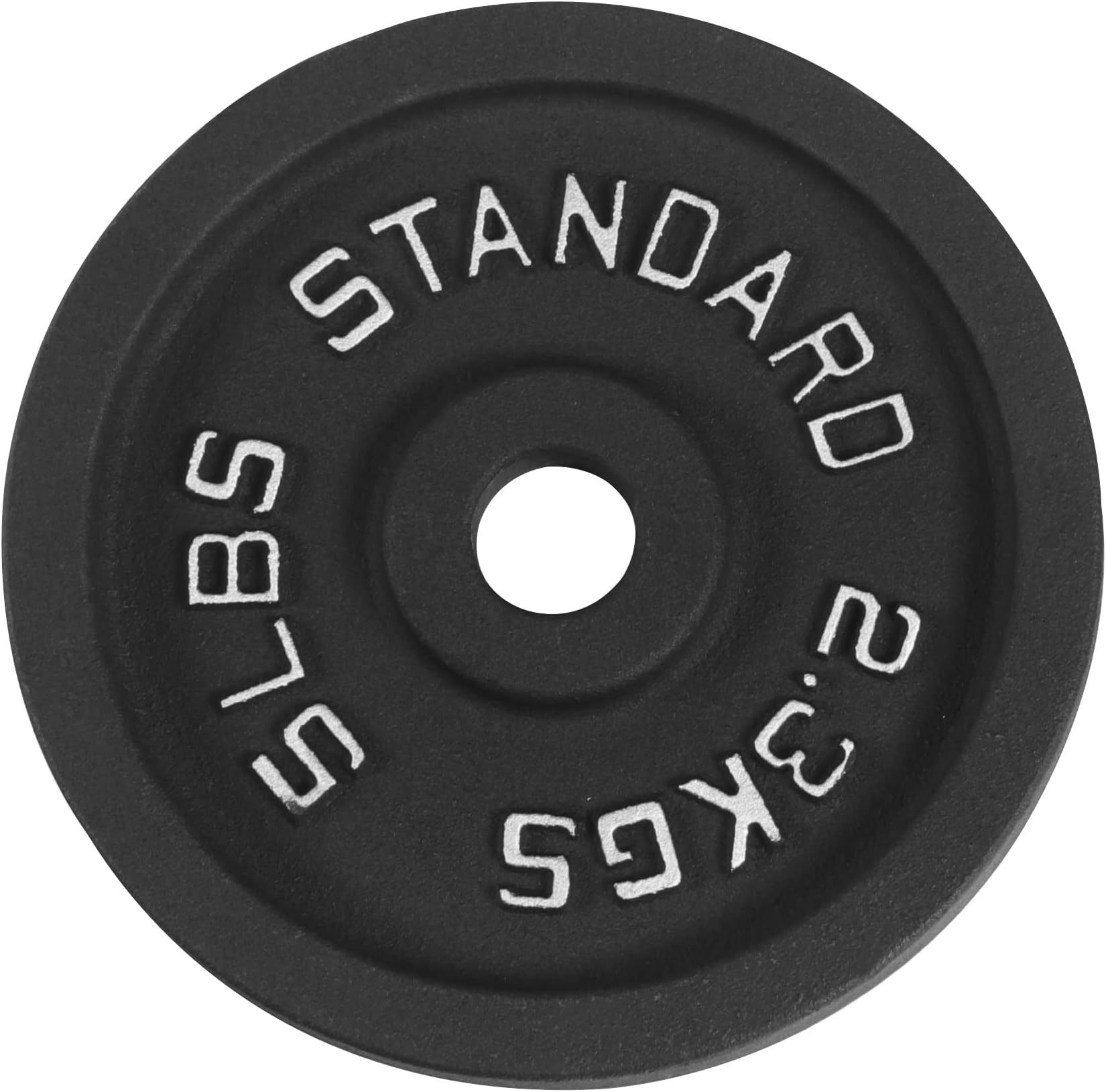 Cast Iron 1-Inch Standard Weight Plate for Strength Training & Weightlifting, Multiple Weights Available