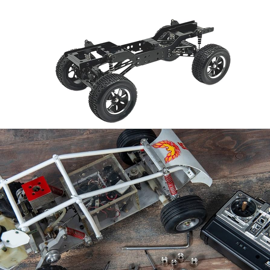 Amazon | 1/12 4WDフレームキット、金属RCボディシャーシ